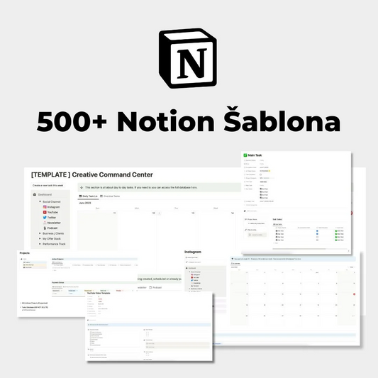 500+ Notion Šablona